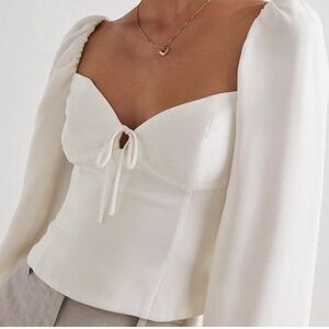 Wilfred Linen Novella Blouse Size Small